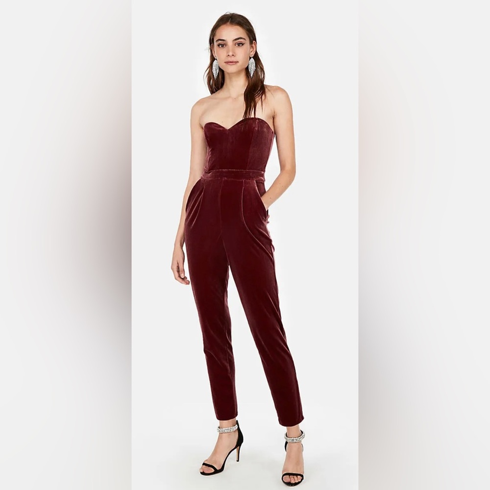 Express women’s velvet jumpsuit